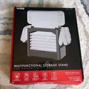 Nintendo Switch Storage Tower Stand Game Disk Rack & Controller Holder - Black